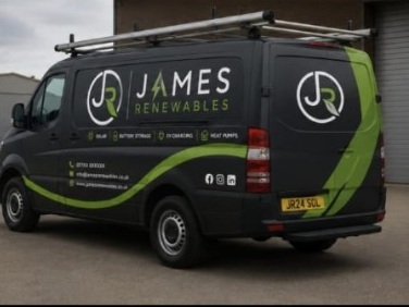 James Renewables branded installation van